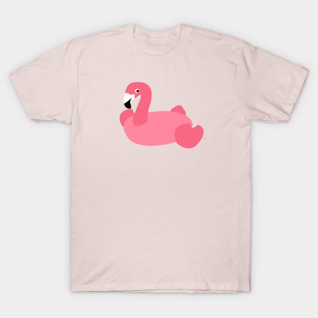 Pool Flamingo Summer Float T-Shirt by lymancreativeco